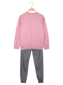 Mouset Completo tuta da bambina 2 pezzi felpa e pantaloni - rosa