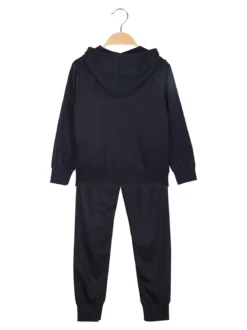 Mouset Completo tuta 3 pezzi da bambina con cappuccio e zip - blu scuro
