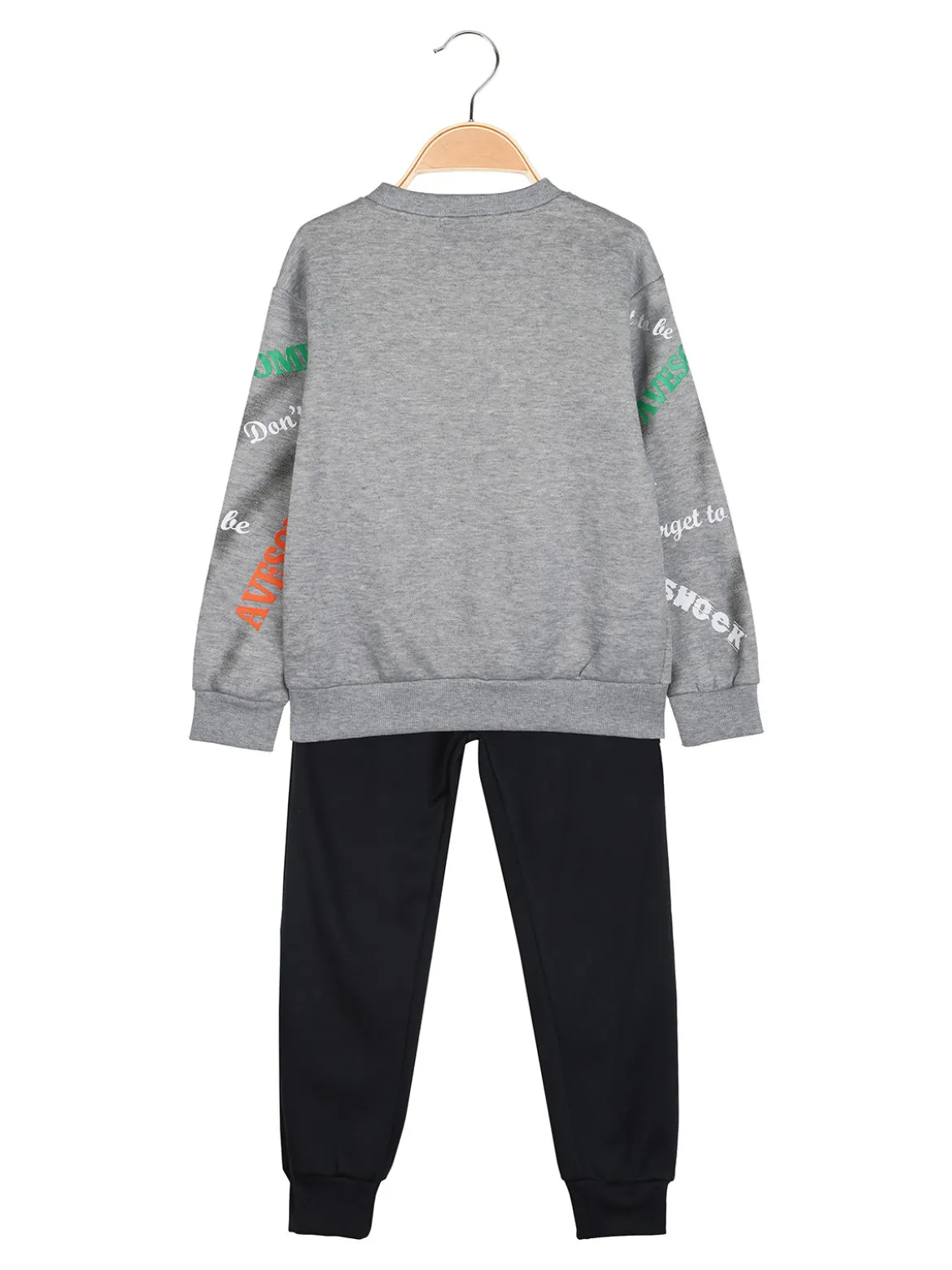 Mouset Completo tuta 2 pezzi da bambino con interno felpato - grigio