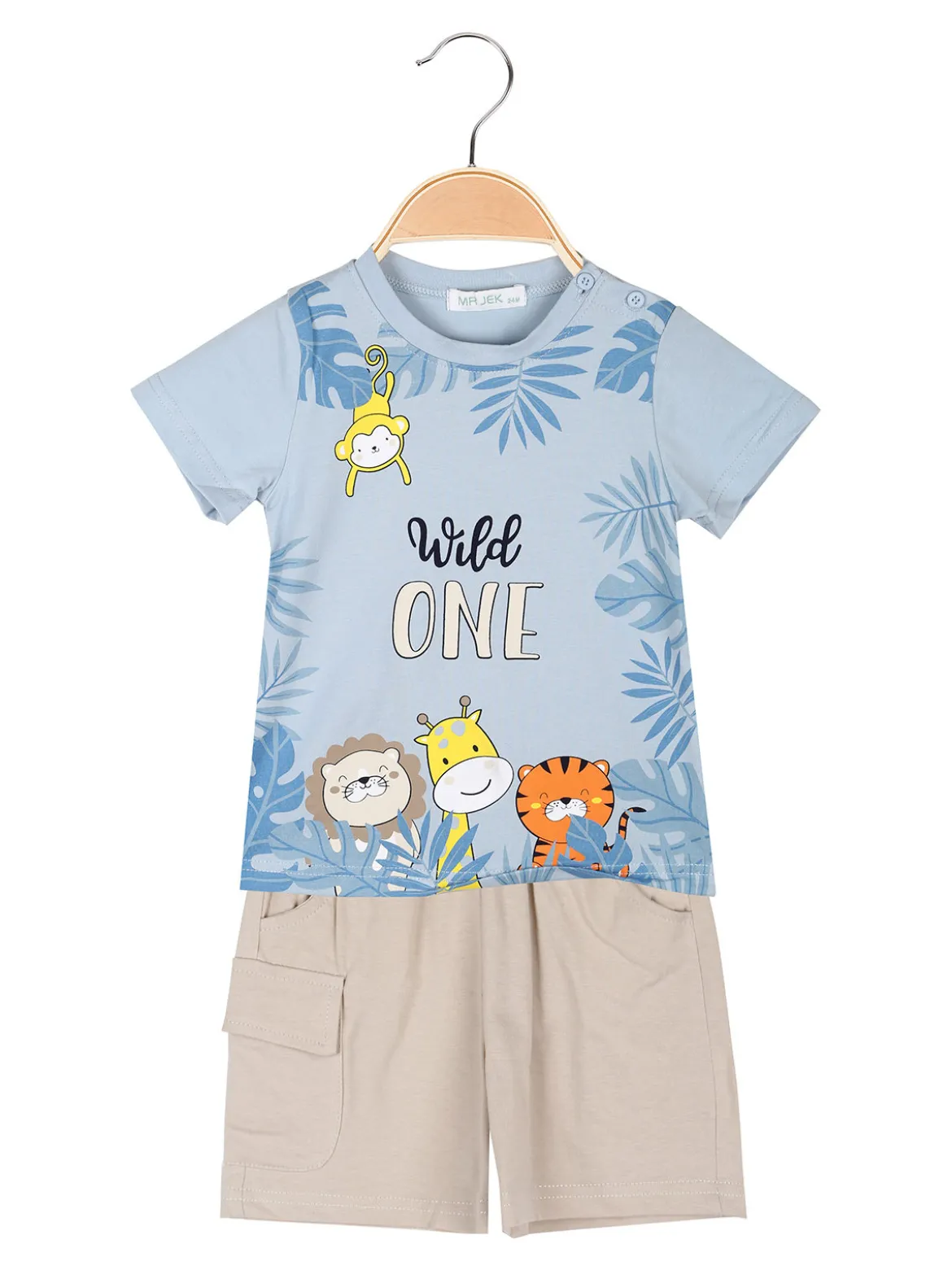 Mr Jek Completo corto da neonato con t-shirt e bermuda