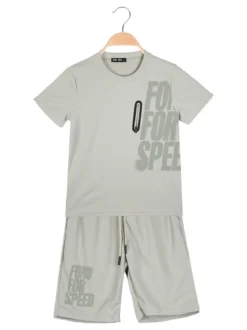 Mr Jek Completo corto da ragazzo con t-shirt e bermuda - pistacchio