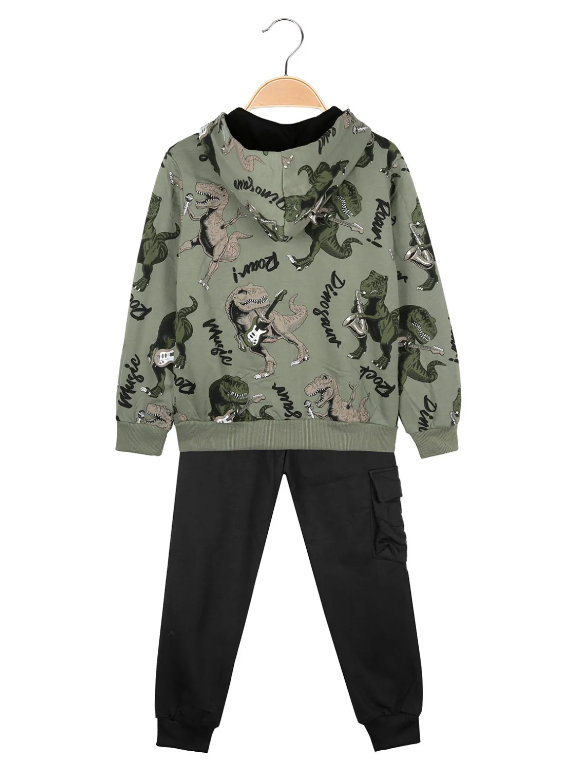 Mr Jek Completo 3 pezzi da bambino con cappuccio e zip - verde