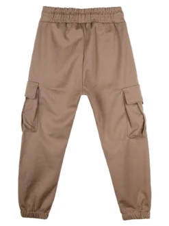 Mr Jek Pantaloni pesanti da bambino con tasconi laterali e coulisse - marrone