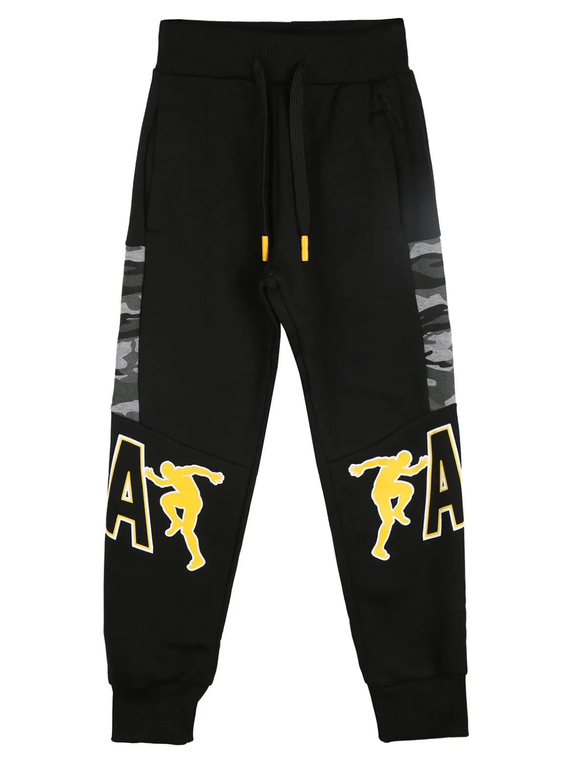 Mr Jek Pantaloni tuta da bambino con interno felpato - nero