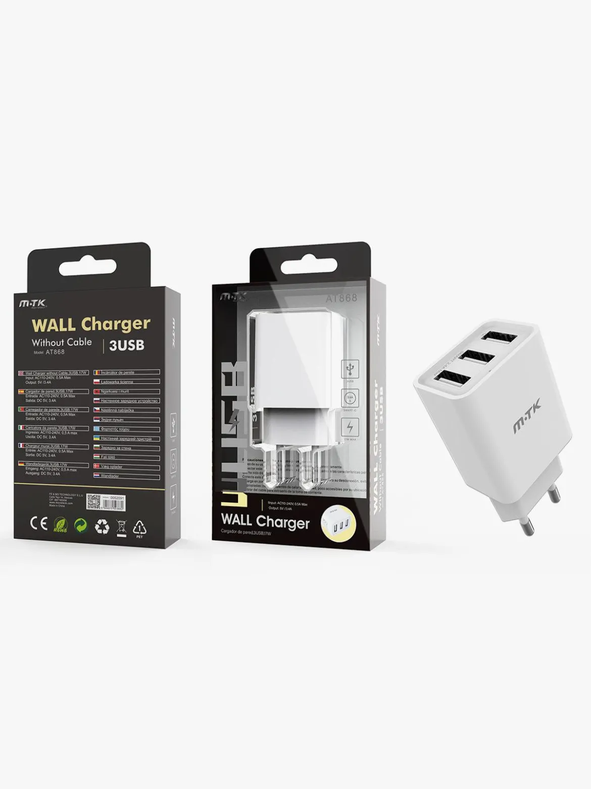 M.Tk Caricabatterie da muro con usb