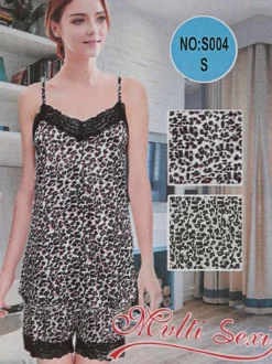 Multi Sexi Top maculato con pizzo