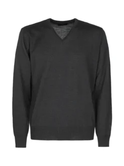 Mv Pullover da uomo misto lana con scollo a V