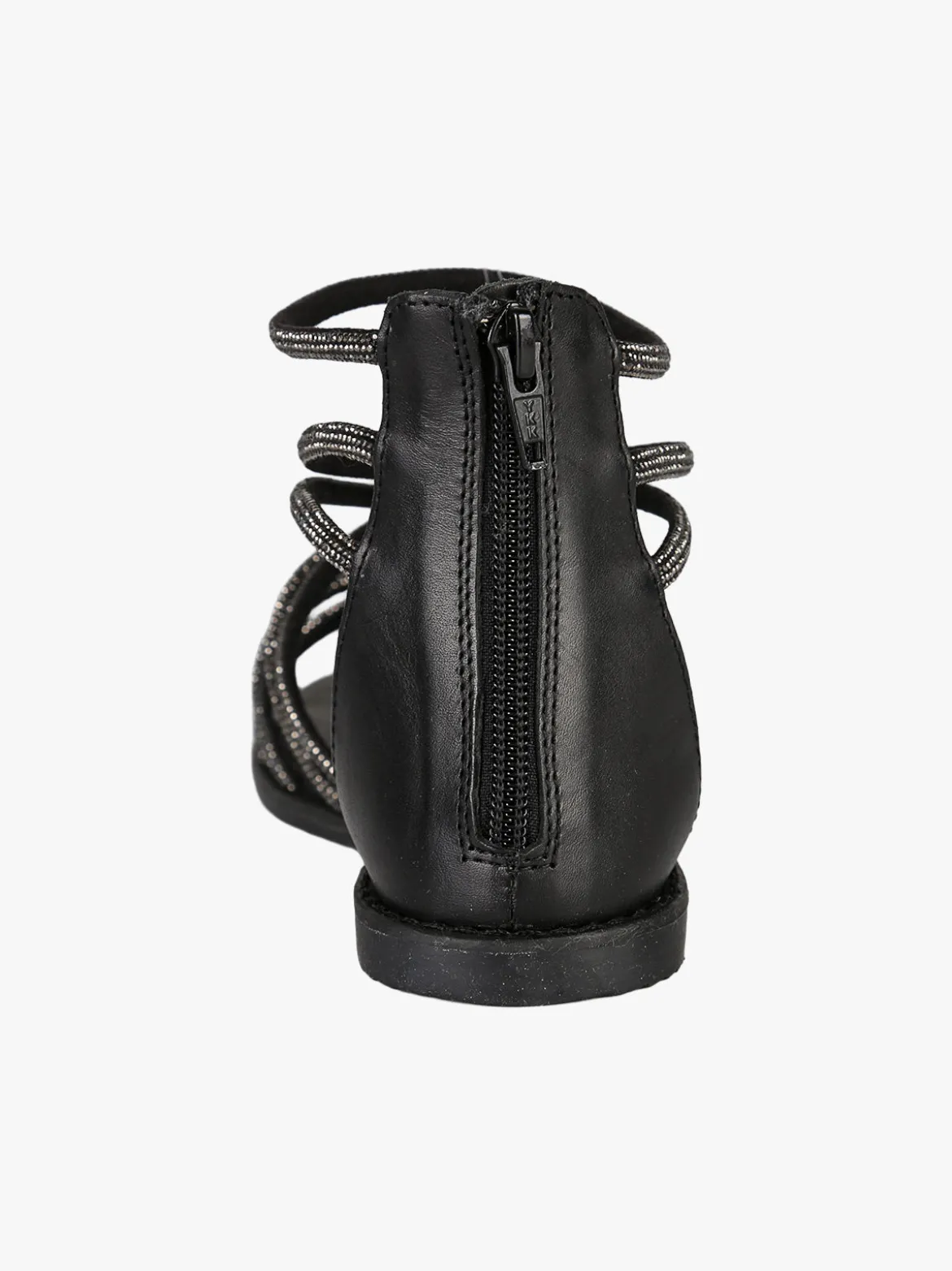 Nakoa Sandali gioiello in pelle da donna con tallone chiuso e zip