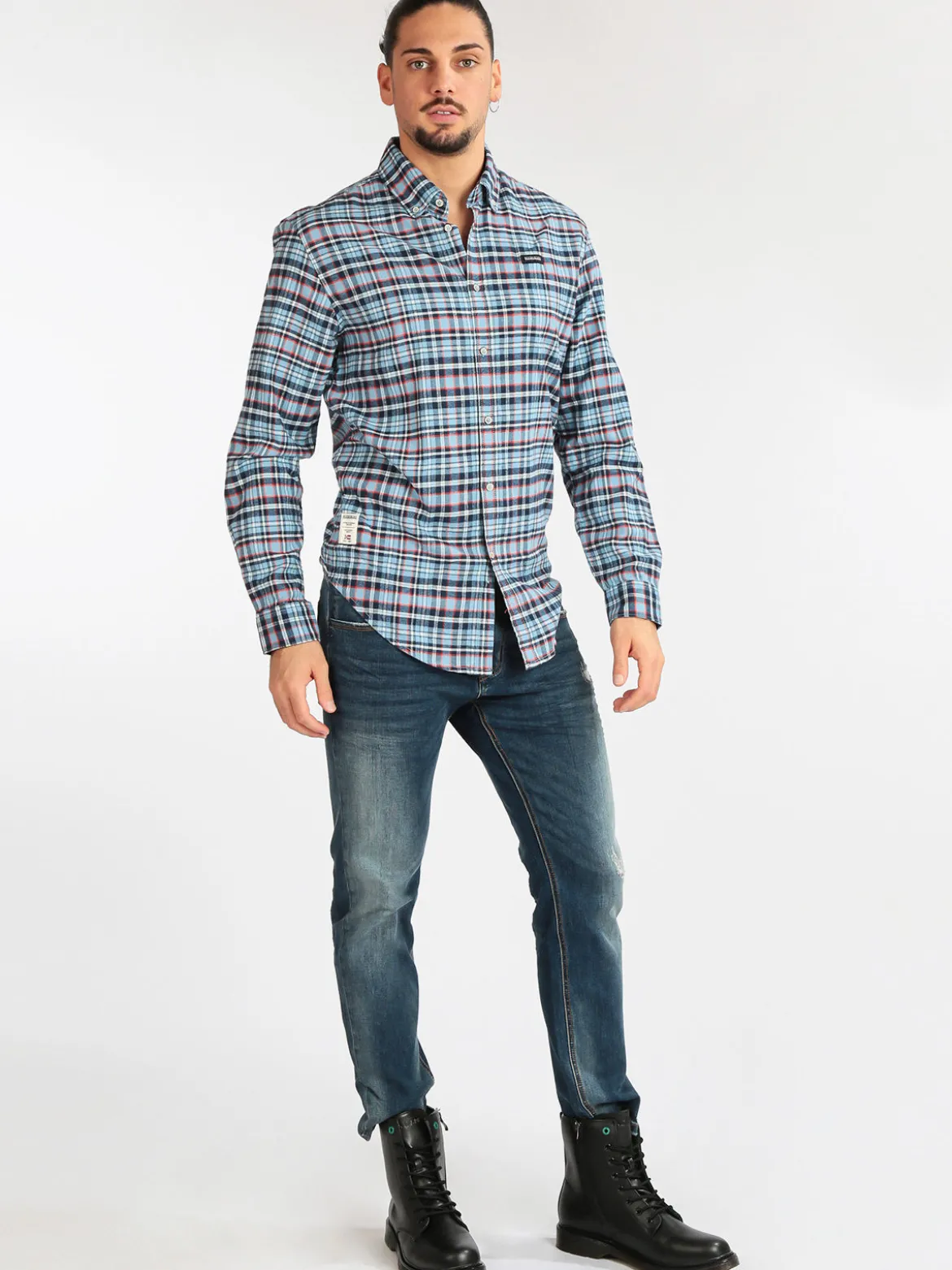 Napapijri Camicia a quadri da uomo in cotone