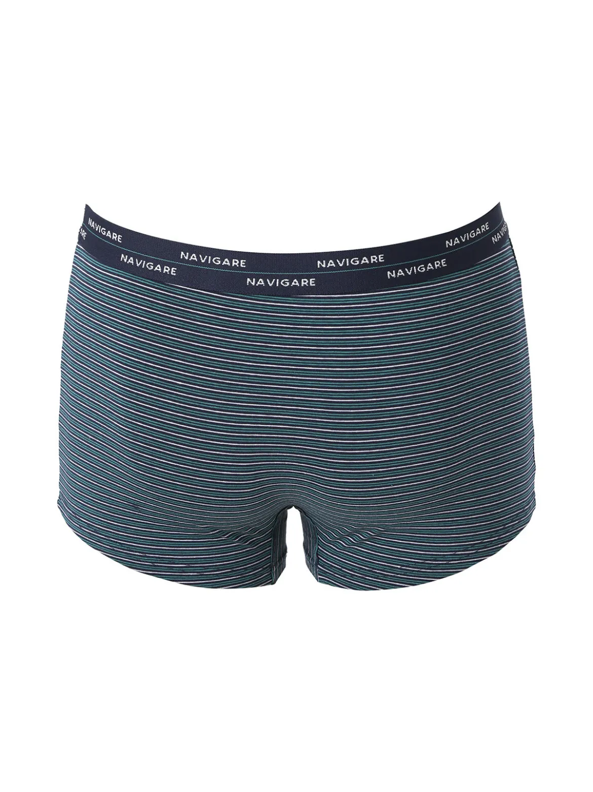 Navigare Boxer da uomo in cotone con stampa a righe sottili - blu scuro