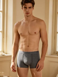 Navigare Boxer da uomo in cotone - grigio scuro