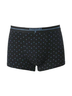 Navigare Boxer uomo in cotone con stampe - nero