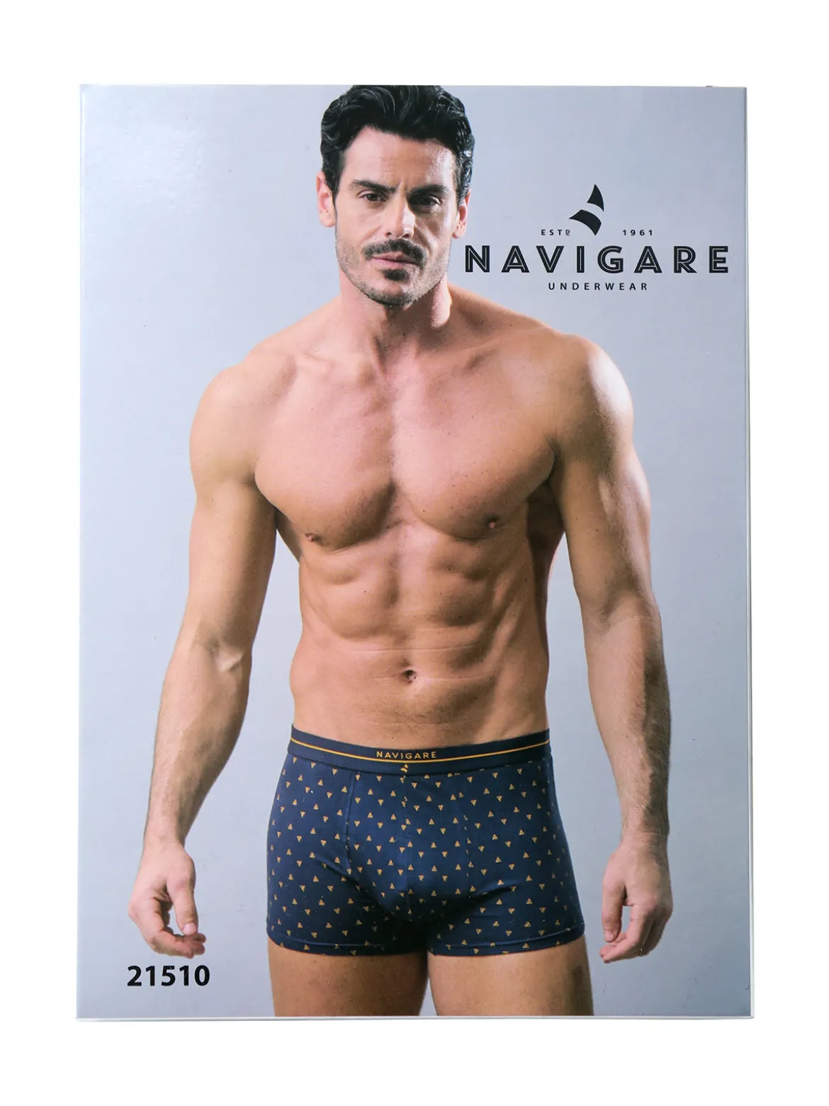 Navigare Boxer uomo in cotone con stampe - nero
