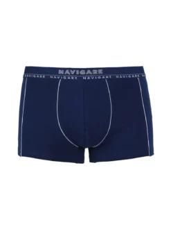 Navigare Boxer uomo in cotone elastico - blu
