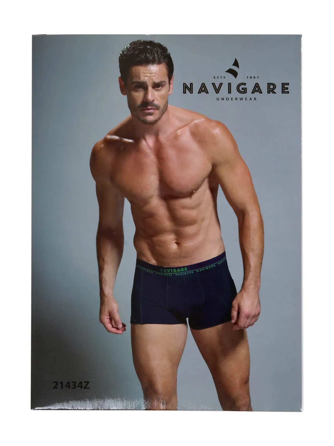Navigare Boxer uomo in cotone elastico - grigio