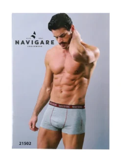 Navigare Boxer uomo in cotone jersey - grigio