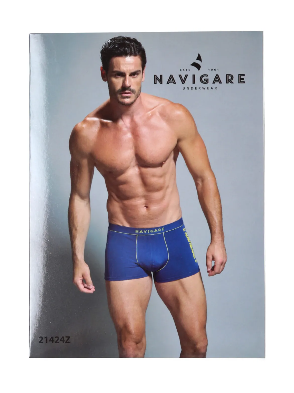 Navigare Boxer uomo in cotone jersey - nero