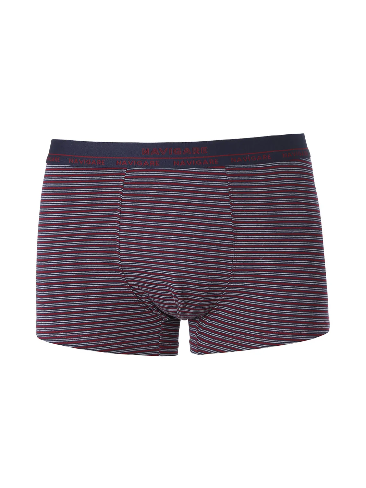 Navigare Boxer uomo rigato in cotone - blu scuro