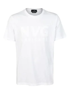Navigare T-shirt uomo in cotone con scritta