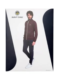Navy Sail Completo tuta da uomo felpata 2 pezzi con zip intera - avion