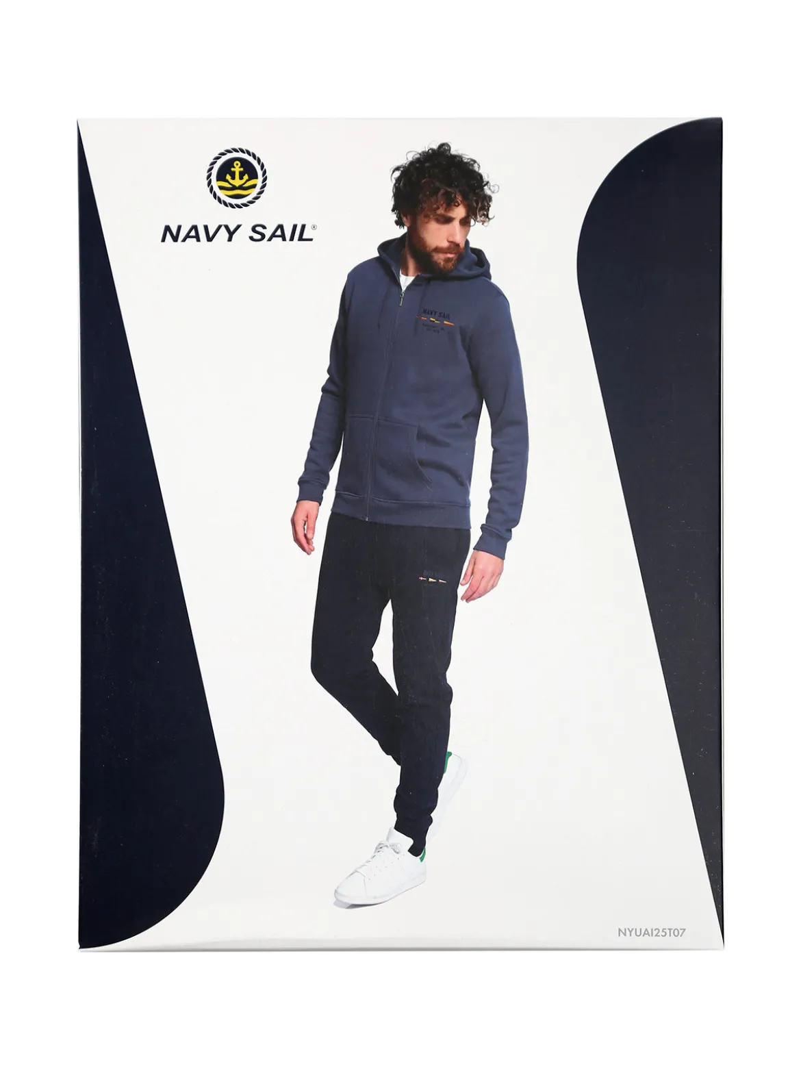 Navy Sail Completo tuta da uomo full zip con cappuccio - avion