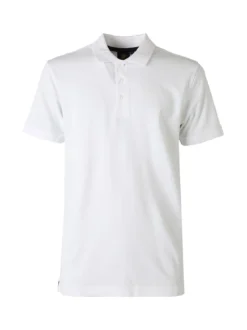 Navy Sail Polo da uomo in cotone a maniche corte - bianco