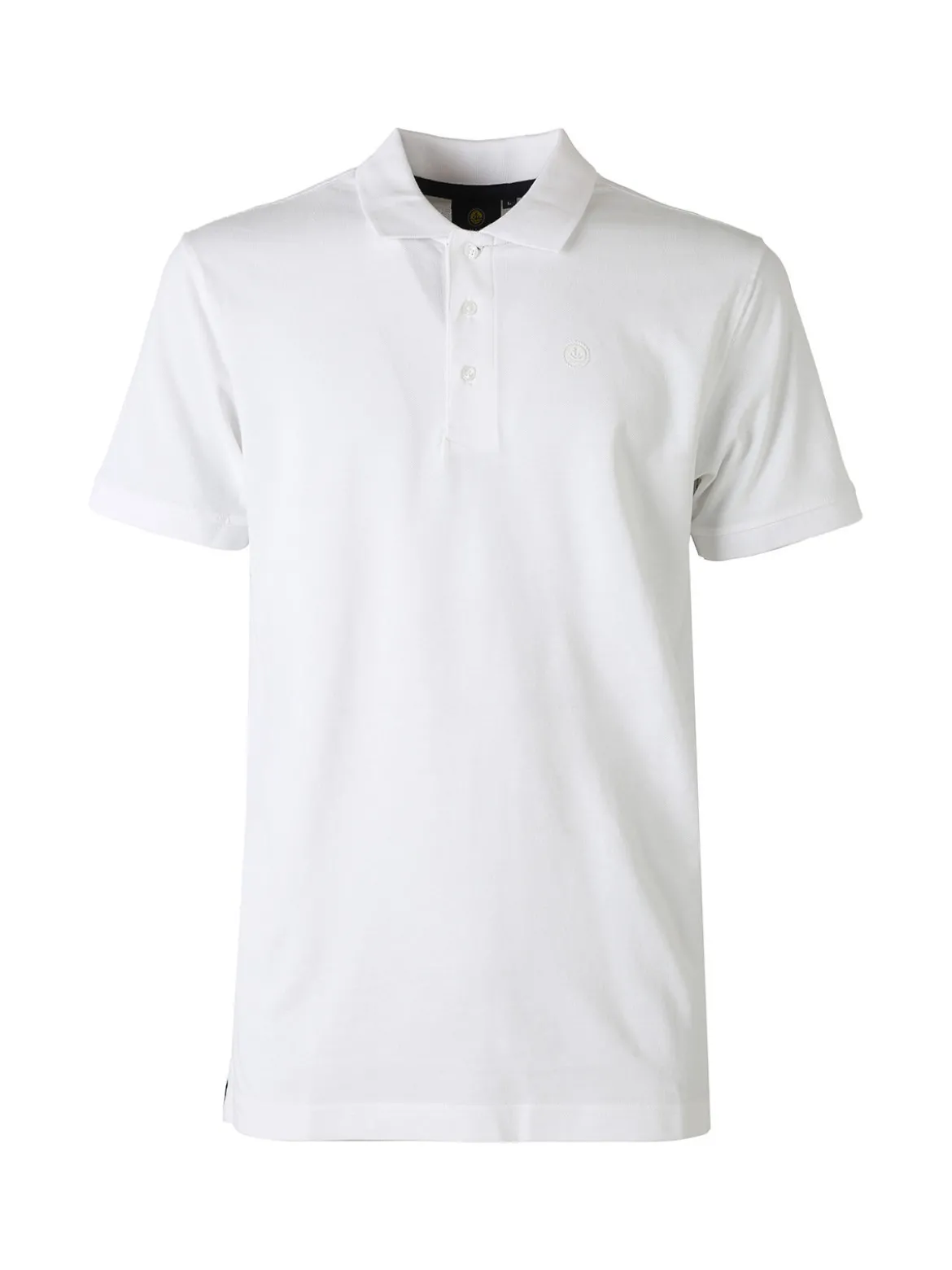 Navy Sail Polo da uomo in cotone a maniche corte - bianco