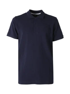 Navy Sail Polo da uomo in cotone a maniche corte - blu scuro
