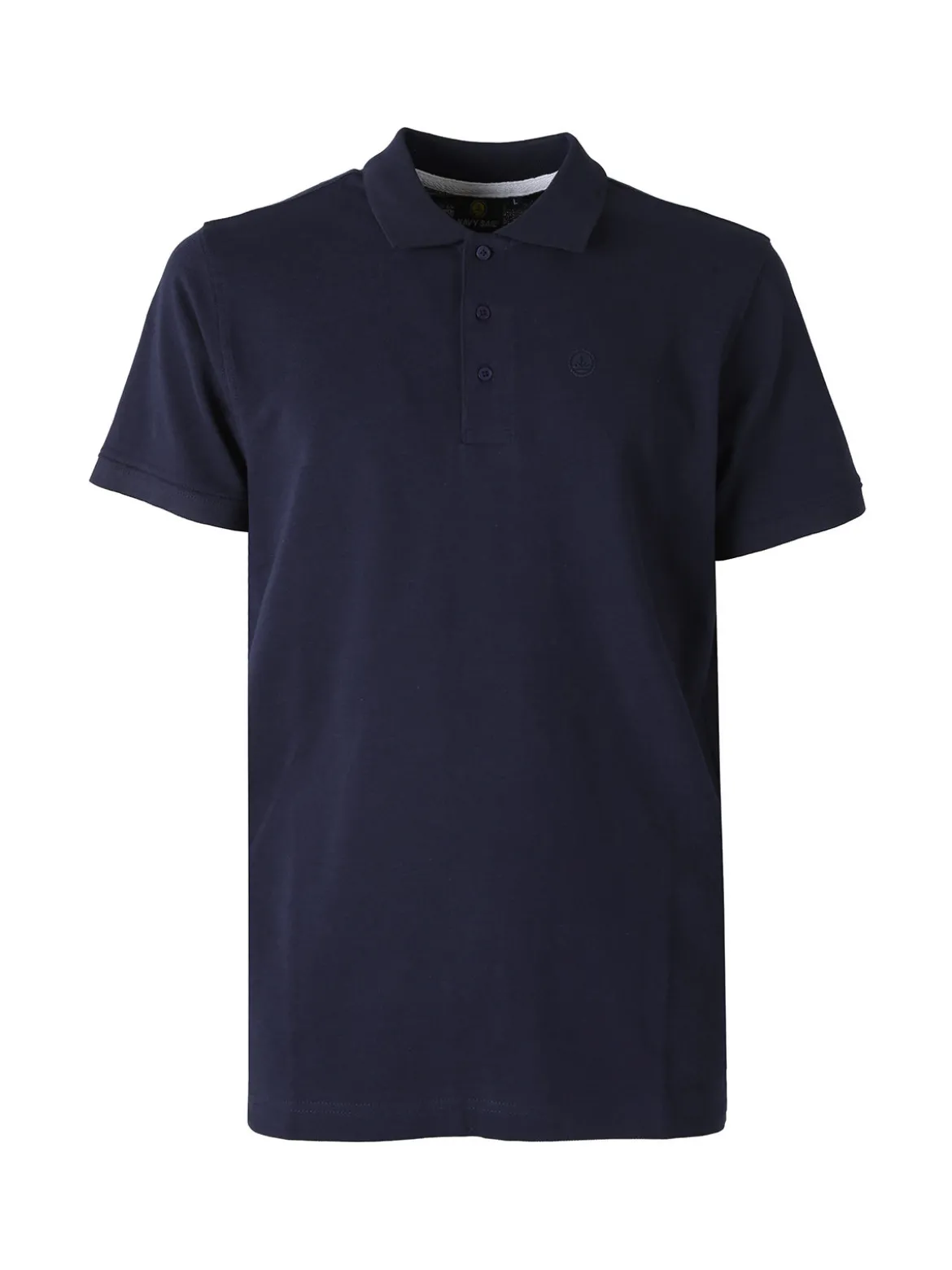 Navy Sail Polo da uomo in cotone a maniche corte - blu scuro