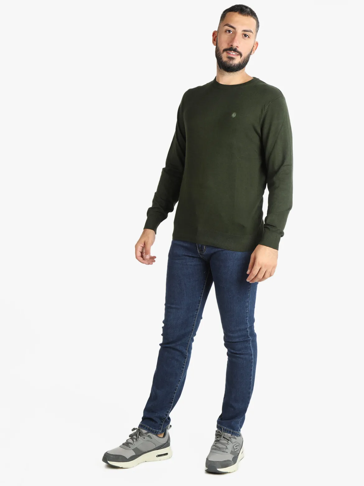 Navy Sail Pullover uomo scollo tondo