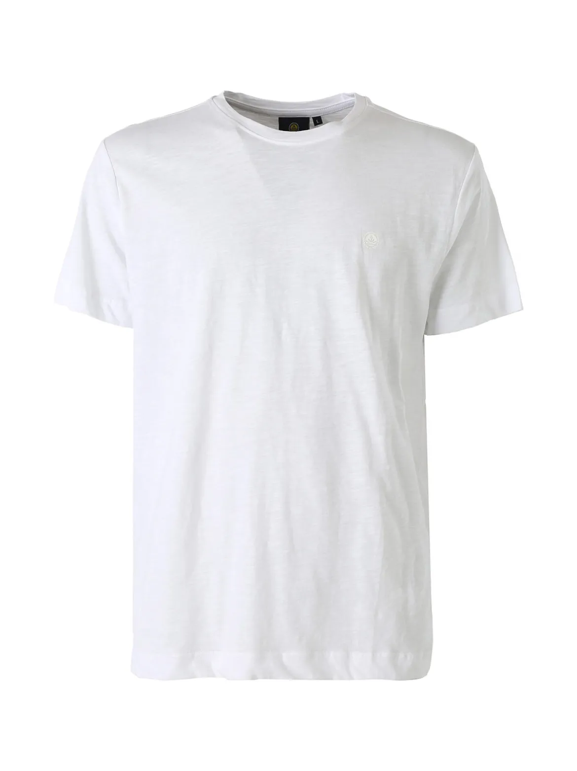 Navy Sail T-shirt da uomo in cotone con logo - bianco