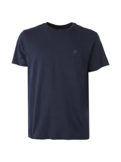 Navy Sail T-shirt da uomo in cotone con logo - blu scuro
