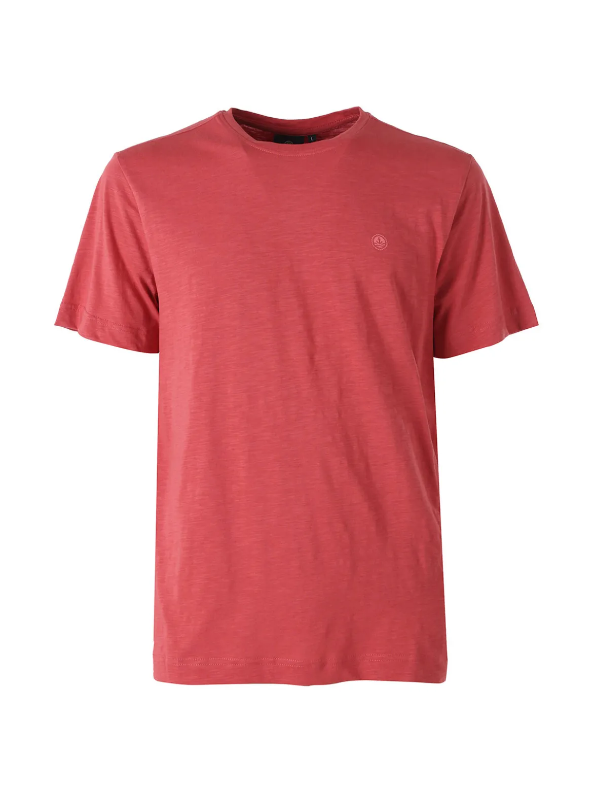 Navy Sail T-shirt da uomo in cotone con logo - corallo