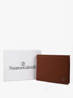 Nazareno Gabrielli Portafoglio in pelle da uomo con portamonete