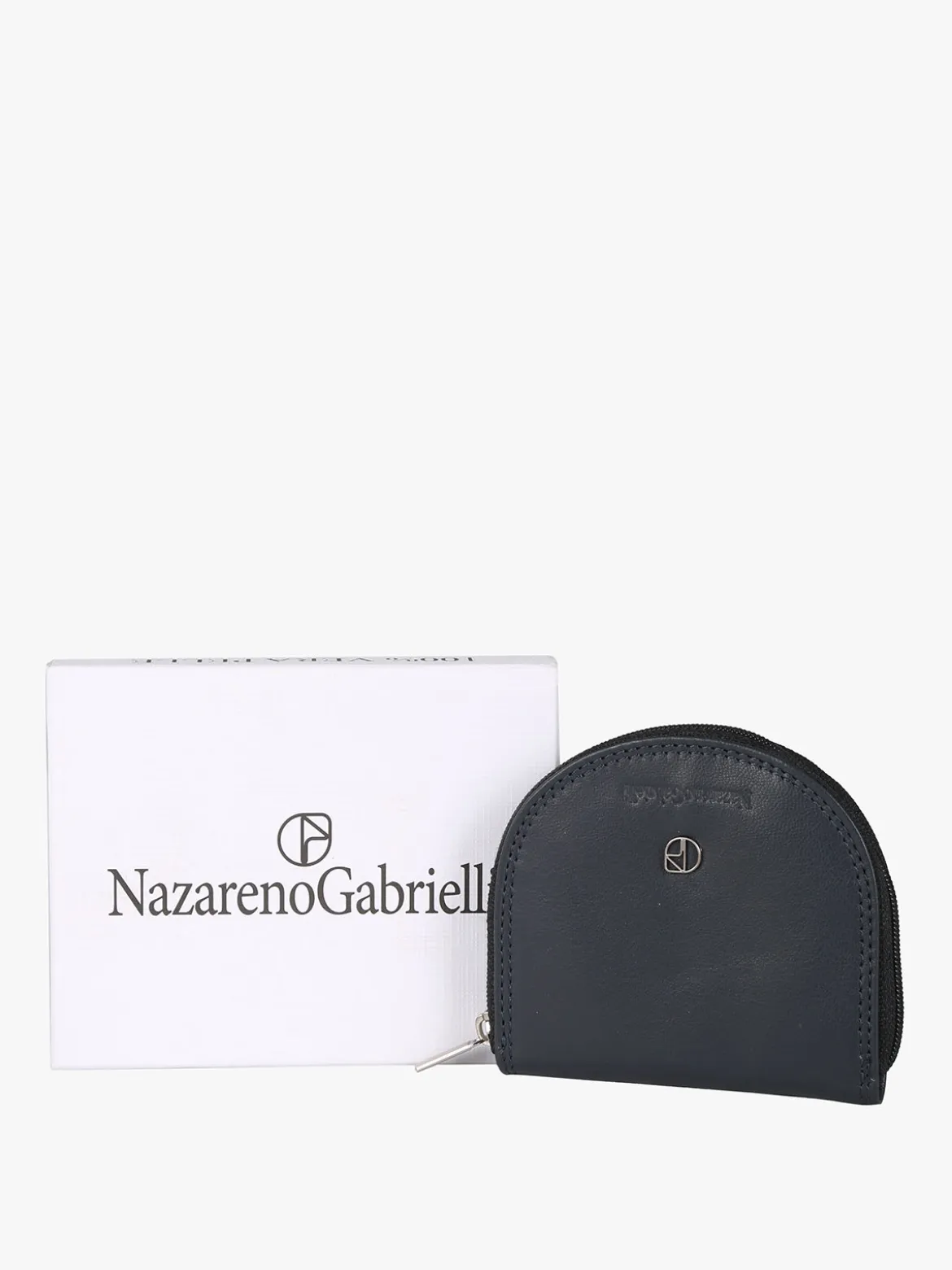 Nazareno Gabrielli Portamonete in pelle con zip