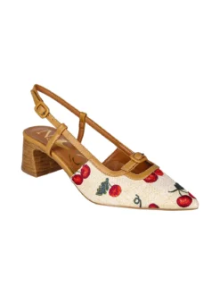 Nazareno Gabrielli Slingback donna aperte dietro con cinturino alla caviglia - multicolore