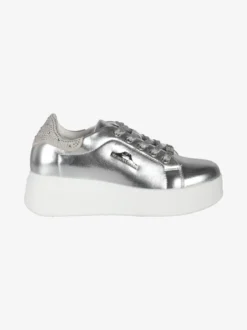 Nazareno Gabrielli Sneakers donna effetto metalizzato con zeppa