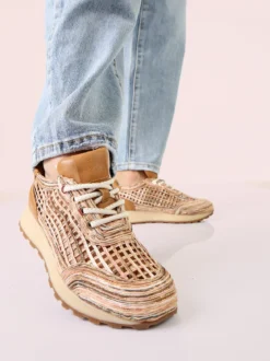 Nazareno Gabrielli Sneakers donna traforate - cammello