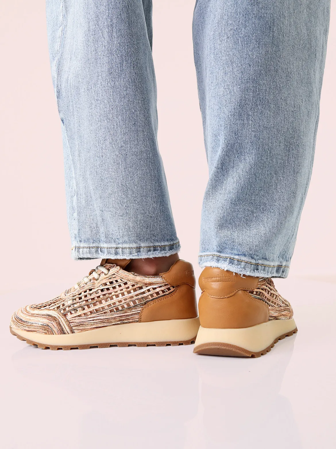 Nazareno Gabrielli Sneakers donna traforate - cammello