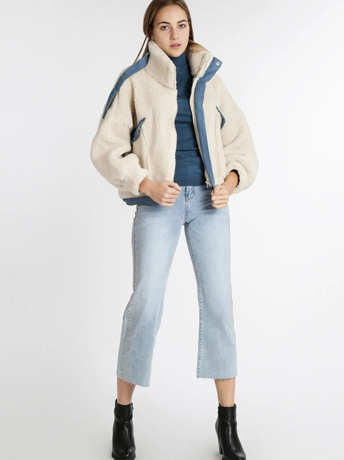 New Collection Giacca corta teddy oversize