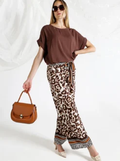 New Collection Pantaloni donna leggeri a gamba larga