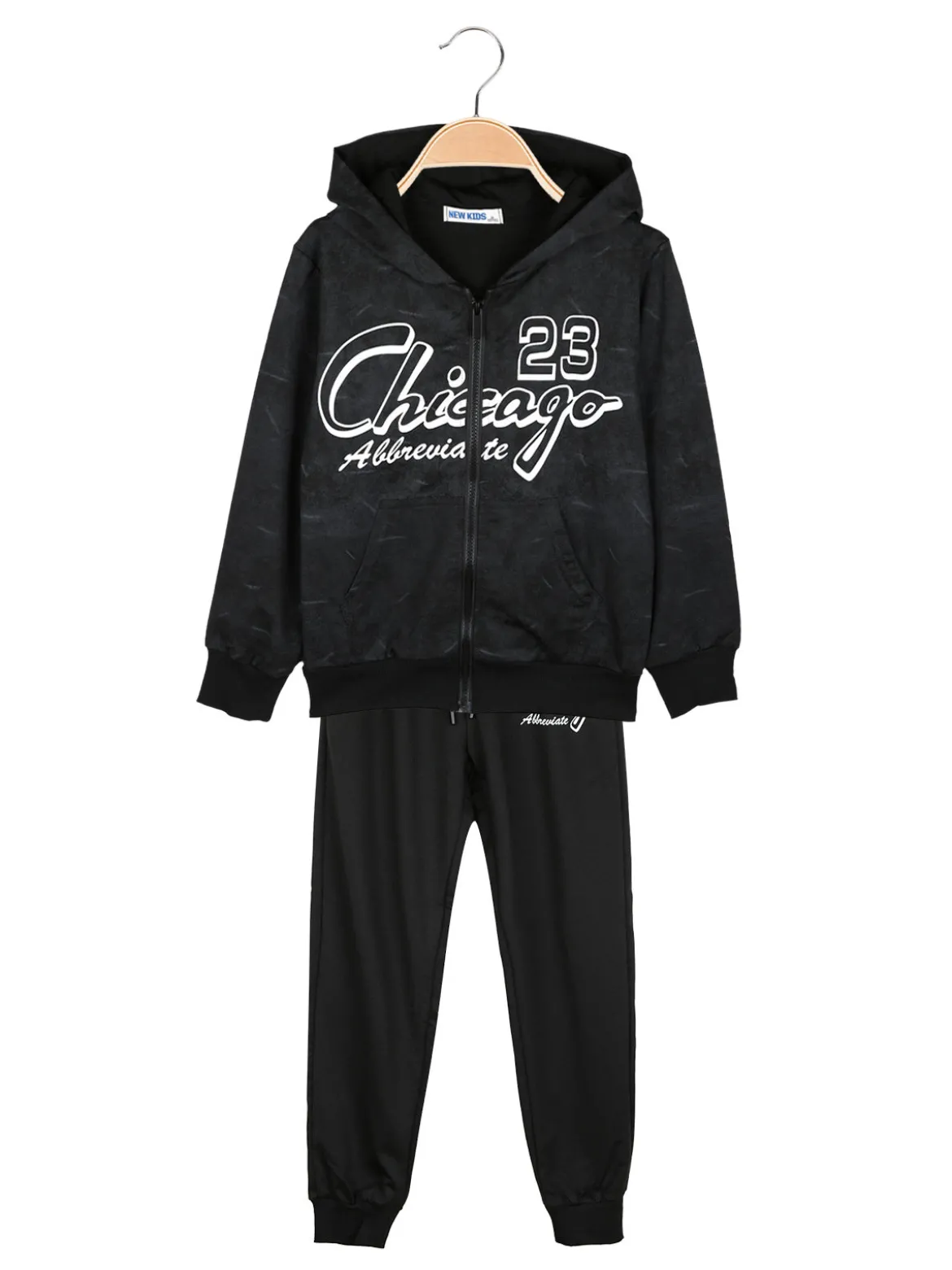 New Kids Completo tuta da ragazzo con cappuccio e zip