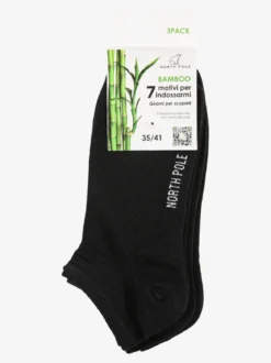 North Pole Confezione da 3 paia di calze sneakers da donna in bamboo