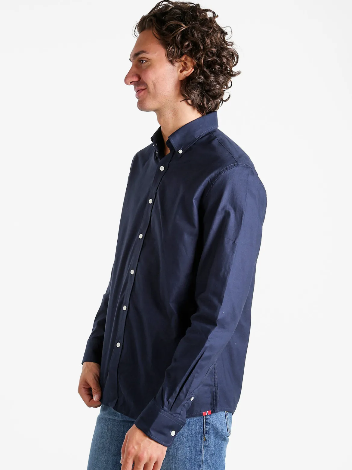 Norway Camicia da uomo in cotone a maniche lunghe - blu scuro