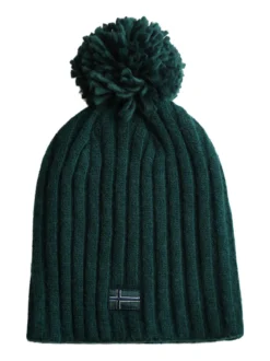 Norway Cappello donna in maglia con pompon - verde