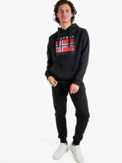 Norway Felpa da uomo con cappuccio - nero