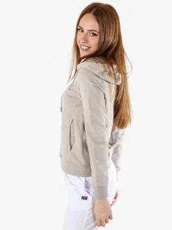 Norway Felpa donna full zip con cappuccio - sabbia