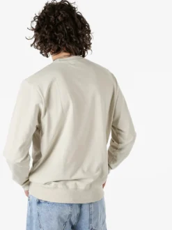Norway Felpa girocollo da uomo in misto cotone con logo - beige
