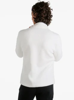 Norway Felpa in pile da uomo con zip intera - bianco