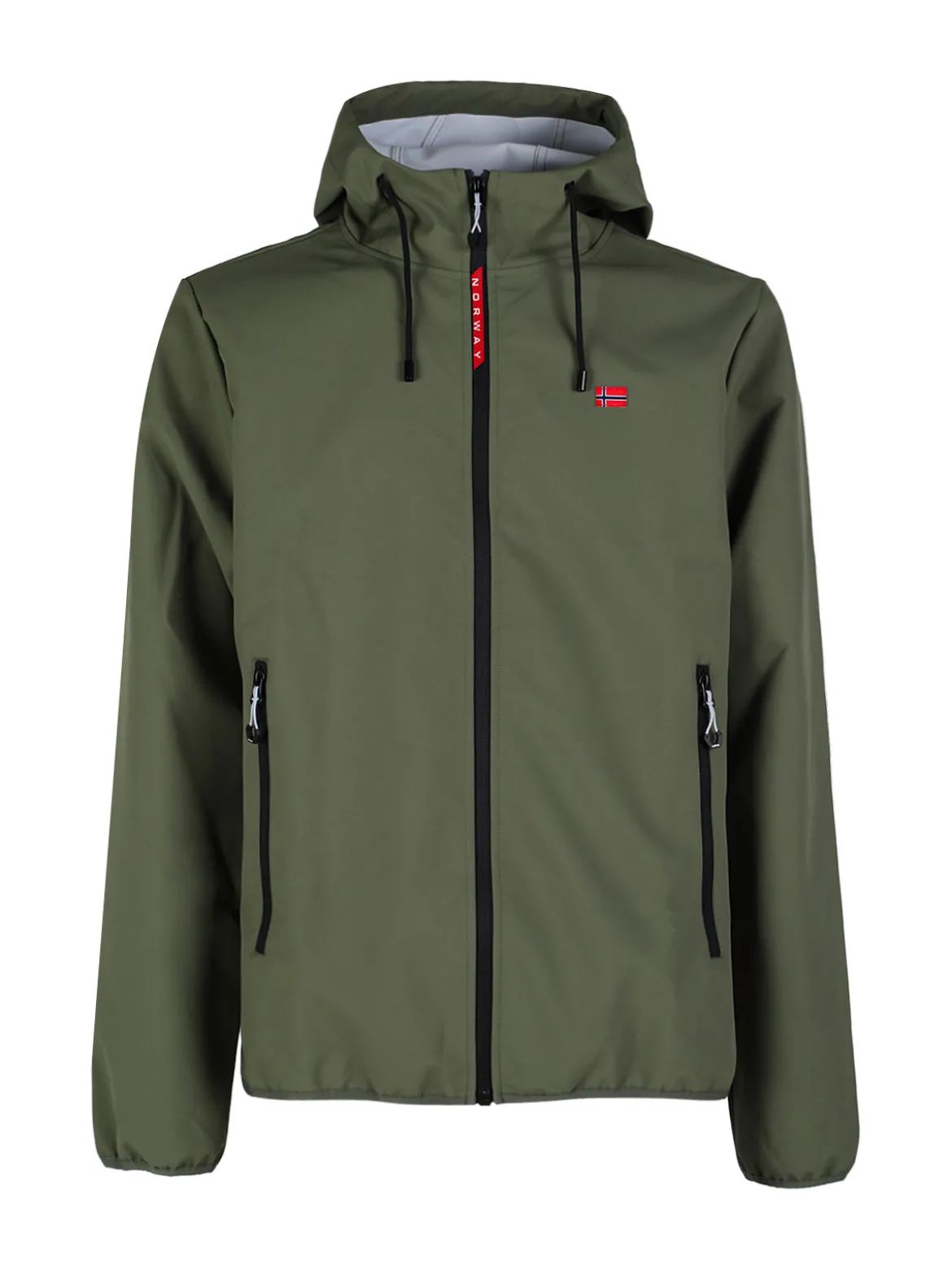 Norway Giacca a vento da uomo impermeabile con cappuccio e zip
